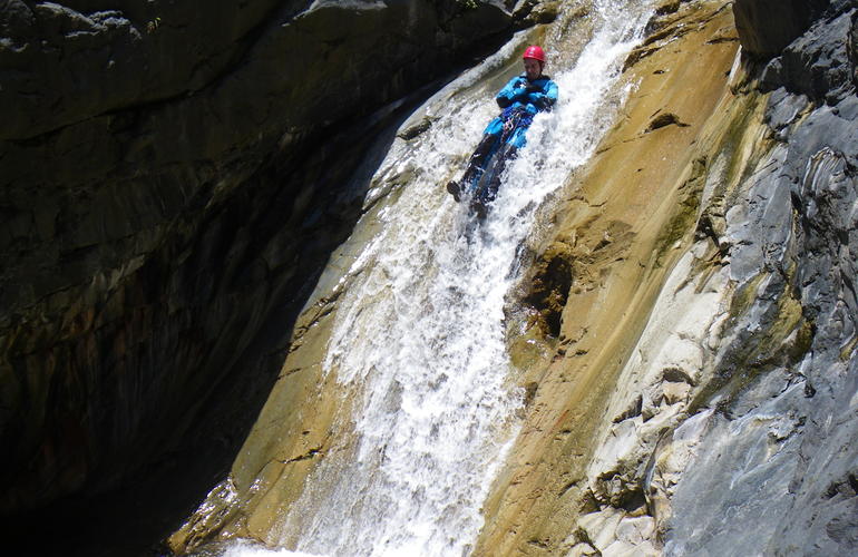 Scivolo di canyoning